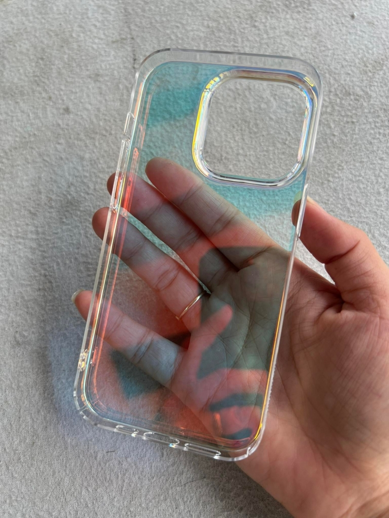 Ốp Lưng iPhone 14 Pro Cứng Trong Suốt  Đổi Màu Hiệu Memumi Chính Hãng phủ nano chống xước, chất liệu cứng cáp, giao diện phản quang mới lạ rất đẹp
